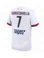 Paris Saint-Germain Khvicha Kvaratskhelia #7 Replika Borta Kläder 2025-26 Kortärmad